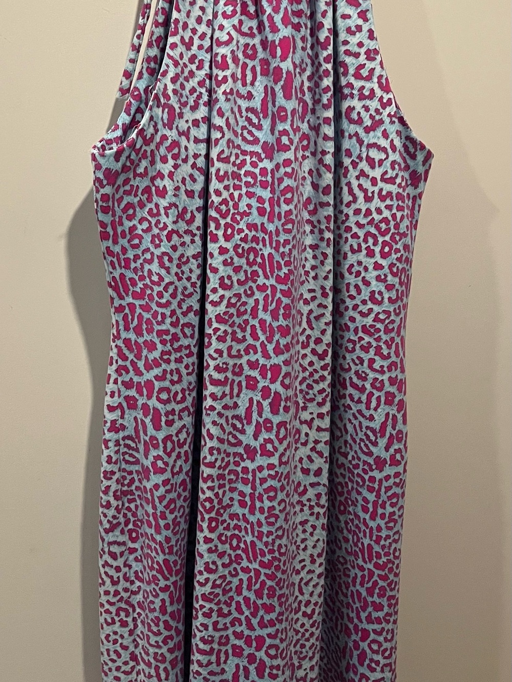 J. McLaughlin Pink Leopard Print Strapless Dress